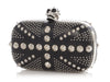 Alexander McQueen Black Studded Britannia Skull Box Clutch