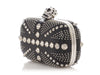 Alexander McQueen Black Studded Britannia Skull Box Clutch