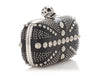 Alexander McQueen Black Studded Britannia Skull Box Clutch