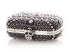 Alexander McQueen Black Studded Britannia Skull Box Clutch