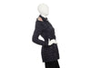 Burberry Navy Long Belted Quilted Coat