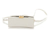 Balenciaga XS White Crocodile Embossed Hourglass Top Handle Bag