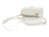 Balenciaga XS White Crocodile Embossed Hourglass Top Handle Bag