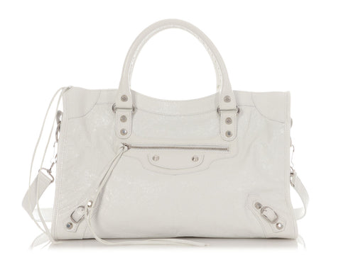 Balenciaga Medium White Le City Bag