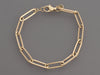 14K Yellow Gold Paperclip Link Bracelet