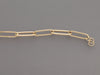 14K Yellow Gold Paperclip Link Bracelet