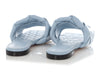 Bottega Veneta Lagoon Blue Flat Lido Sandals