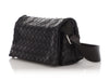 Bottega Veneta Black Intrecciato Nappa Leather Fold-Over Messenger Bag