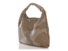 Bottega Veneta Medium Beige Camo Embroidered Veneta Hobo