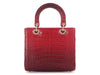 Dior Medium Red Gradient Matte Alligator Lady Dior