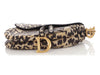 Dior Leopard Mizza Embroidered Saddle Bag