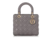 Dior Medium Iron Gray Lambskin Lady Dior