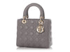 Dior Medium Iron Gray Lambskin Lady Dior