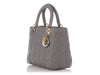 Dior Medium Iron Gray Lambskin Lady Dior