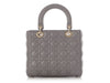 Dior Medium Iron Gray Lambskin Lady Dior