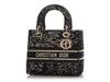 Dior Medium Black and Gold Toile de Jouy Embroidery Lady D-Lite Bag