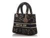 Dior Medium Black and Gold Toile de Jouy Embroidery Lady D-Lite Bag