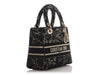 Dior Medium Black and Gold Toile de Jouy Embroidery Lady D-Lite Bag