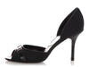 Dior Black Diorissimo Dorsay Peep Toe Pumps