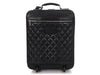 Chanel Black Quilted Distressed Calfskin Roller Carry-On Case