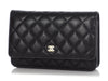 Chanel Black Quilted Caviar Wallet on Chain WOC