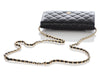 Chanel Black Quilted Caviar Wallet on Chain WOC