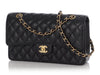 Chanel Medium/Large Black Quilted Caviar Classic Double Flap