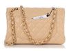 Chanel Small Beige Claire Quilted Caviar Classic Double Flap