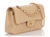 Chanel Small Beige Claire Quilted Caviar Classic Double Flap