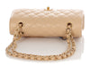 Chanel Small Beige Claire Quilted Caviar Classic Double Flap