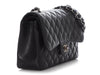 Chanel Jumbo Black Quilted Caviar Classic Double Flap