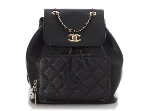 Chanel Black Caviar Business Affinity Backpack