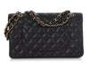 Chanel Medium/Large Black Quilted Caviar Classic Double Flap