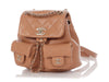 Chanel Mini Camel Part-Quilted Caviar Backpack