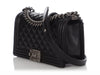 Chanel Old Medium Black Soft Quilted Lambskin Boy