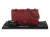 Chanel Medium/Large Red Quilted Caviar Classic Double Flap