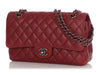 Chanel Medium/Large Red Quilted Caviar Classic Double Flap