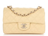 Chanel Mini Light Yellow Quilted Calfskin Classic