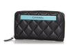 Chanel Small Black Quilted Lambskin Trendy CC Zipped Wallet