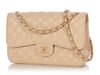 Chanel Jumbo Beige Quilted Caviar Classic Double Flap