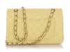 Chanel Small Light Yellow Quilted Caviar Classic Double Flap