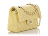 Chanel Small Light Yellow Quilted Caviar Classic Double Flap