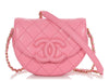 Chanel Pink Quilted Caviar Crossbody Bag