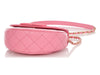 Chanel Pink Quilted Caviar Crossbody Bag