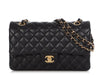 Chanel Medium/Large Black Quilted Lambskin Classic Double Flap