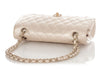 Chanel Medium/Large Pearly Beige Quilted Caviar Classic Double Flap