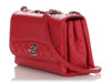 Chanel Red Part-Quilted Calfskin Tramezzo Crossbody