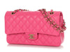 Chanel Medium/Large Barbie Pink Quilted Caviar Classic Double Flap