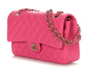 Chanel Medium/Large Barbie Pink Quilted Caviar Classic Double Flap