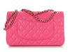 Chanel Medium/Large Barbie Pink Quilted Caviar Classic Double Flap